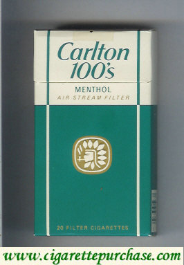 Carlton Menthol 100s cigarettes air stream filter